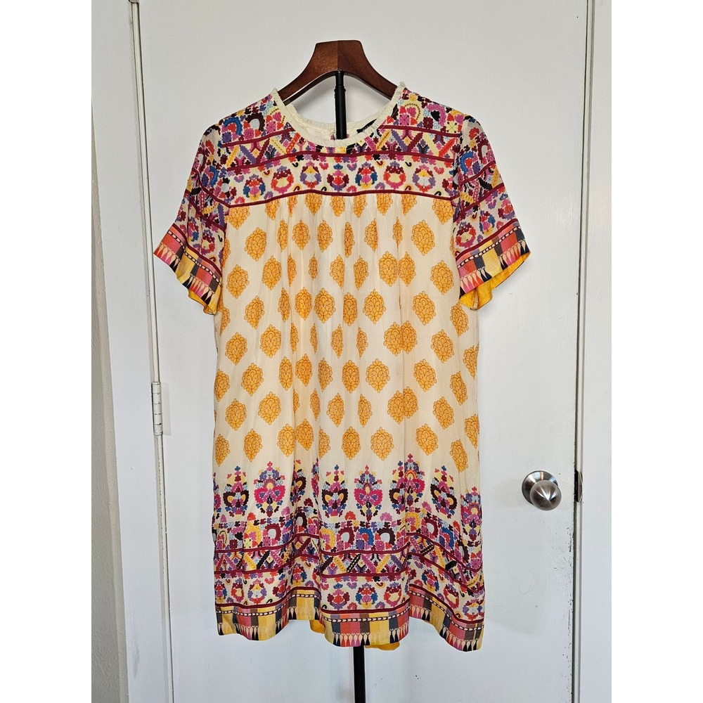 Anthropologie Tanvi‎ Kedia Caltha Swing Dress Womens Small Beaded Sequin Boho